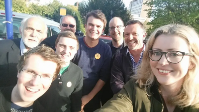Lib Dem activists having fun in April 2016