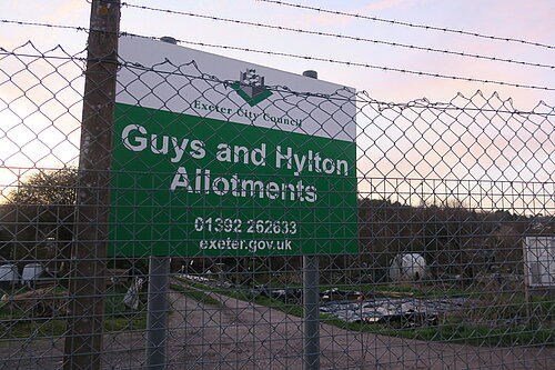 Sign of an Exeter allotments