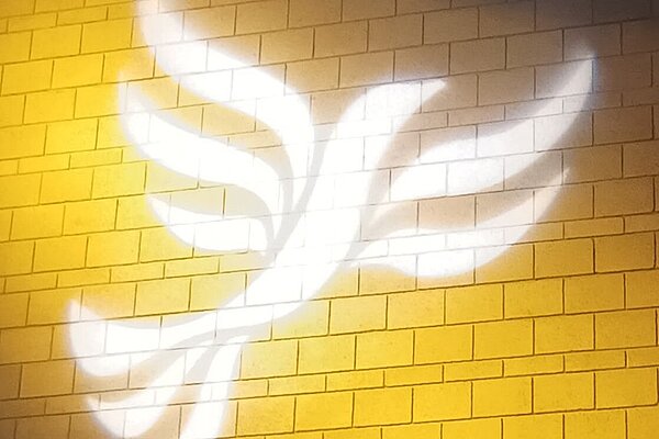 A yellow phoenix above the words Exeter Liberal Democrats
