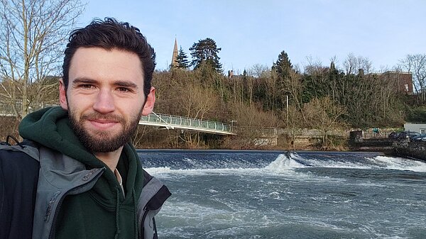 Will Aczel by the River Exe at Miller's Bridge