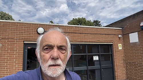 Cllr Michael Mitchell outside Northbrook Pool