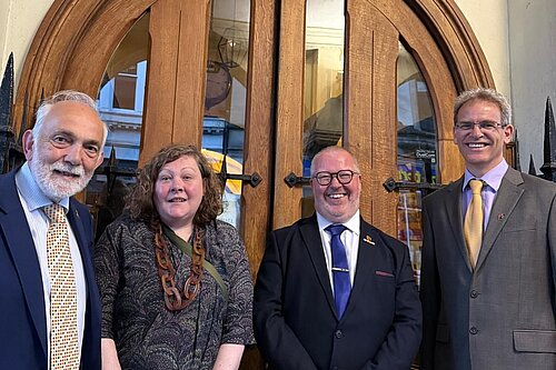 Lib Dem Cllrs Michael Mitchell, Tammy Palmer, Kevin Mitchell, and Adrian Fullam