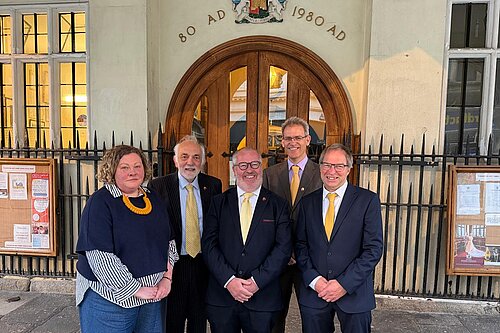 Lib Dem Cllrs Tammy Palmer, Michael Mitchell, Kevin Mitchell, Adrian Fullam, and Paul Richards