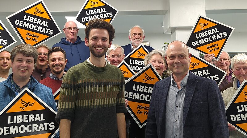 Will Aczel and Steve Lodge launch Exeter Lib Dems local election campaign