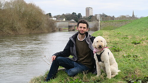 Will Aczel and Ayla by the River Exe